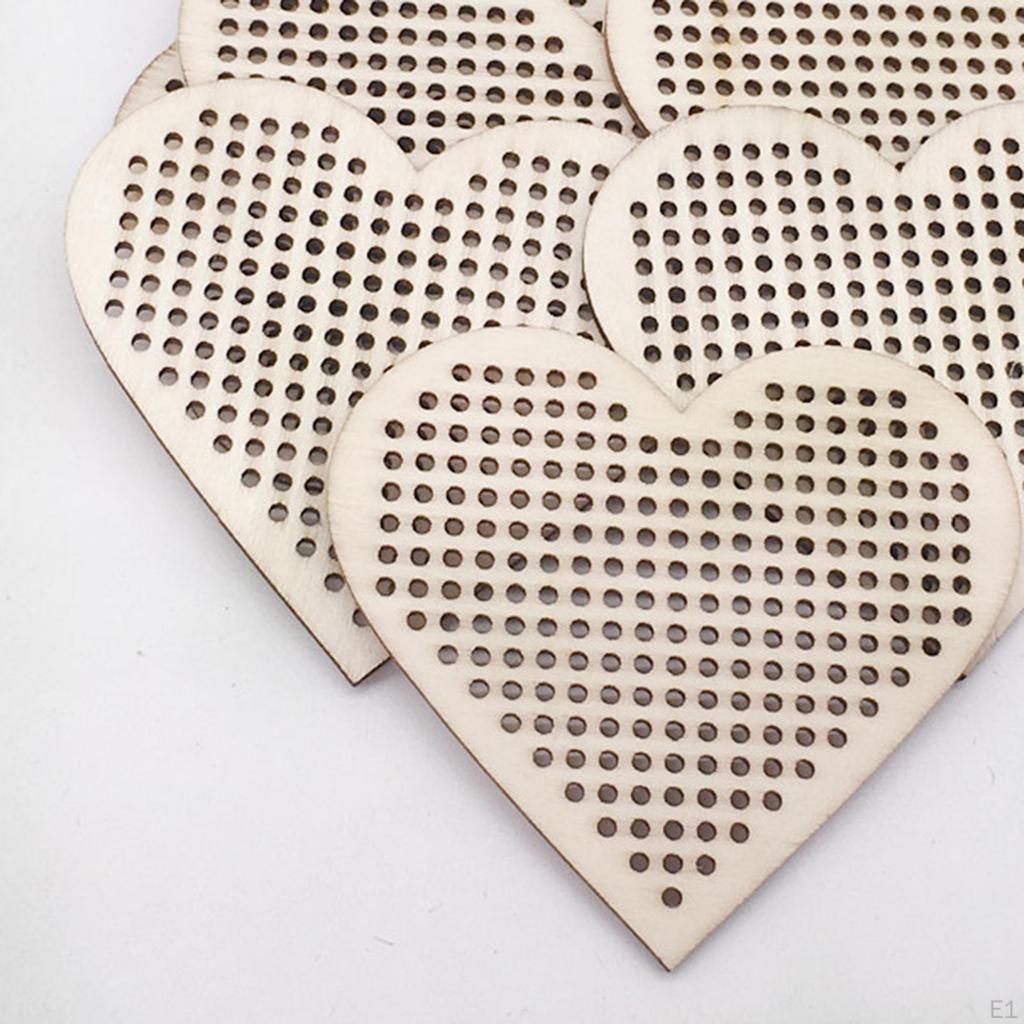 30 Pieces Wooden Pendant Charms Blank Unfinished Shapes Decorative Hanging for DIY Crafts