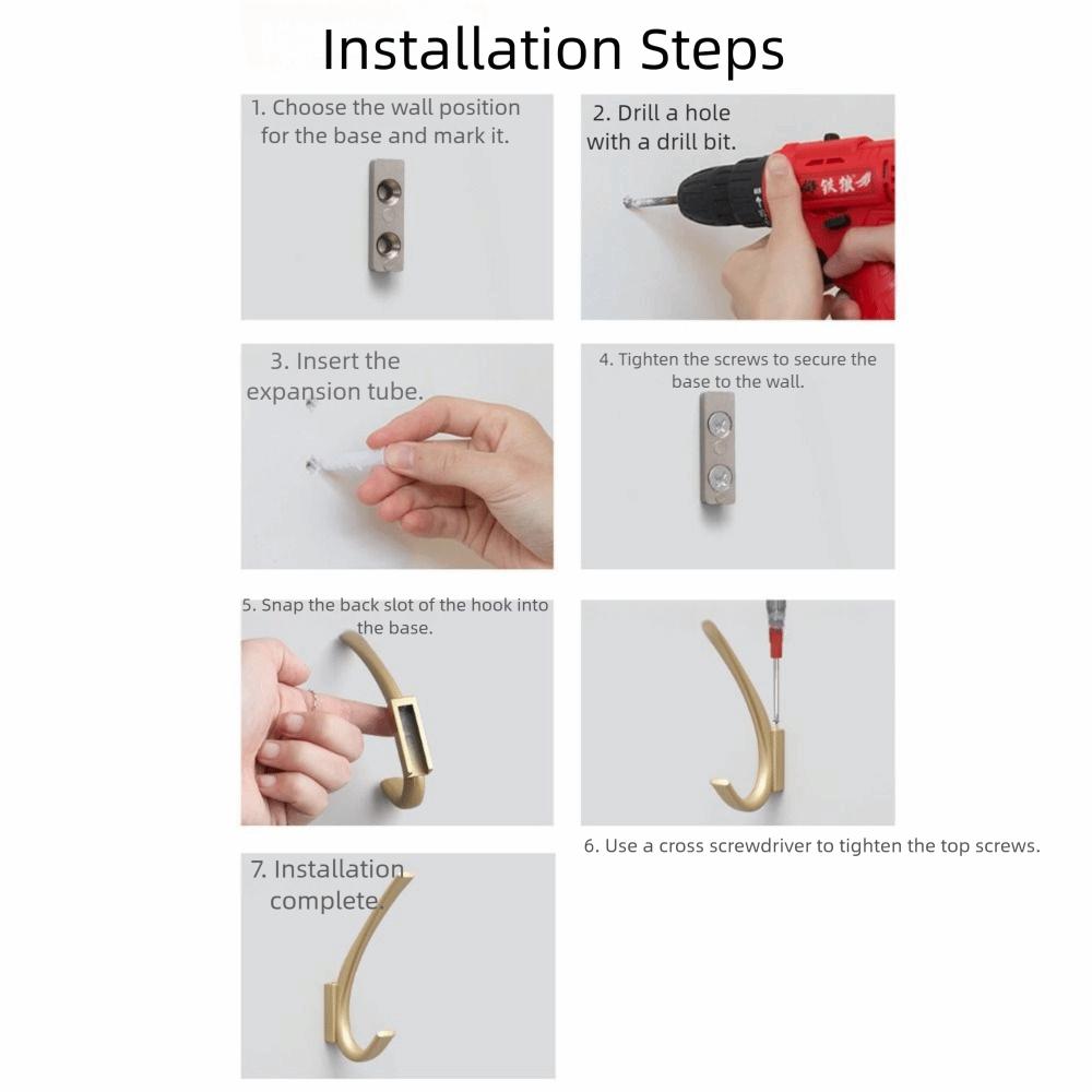 Modern Coat Hook Simple Clothes Hanger Mounting Hardware Hat Hook  Wardrobe Organizatio