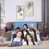 Kpop Babymonsters Group Blankets Velvet Spring/Autumn  Multi-function Lightweight Throw Blanket for Home Office Bedspreads