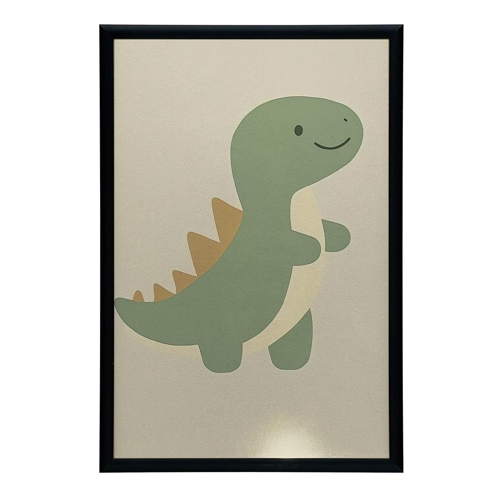 Plakat Uśmiechnięty Dinozaur Plakat Uśmiechnięty Dinozaur, 50X70 Cm, Bez Ramy, Płótno Premium Na Blejtramie