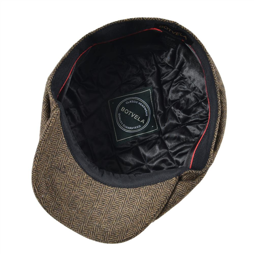 Buy Botvela 50 %Wool Tweed Newsboy Cap 