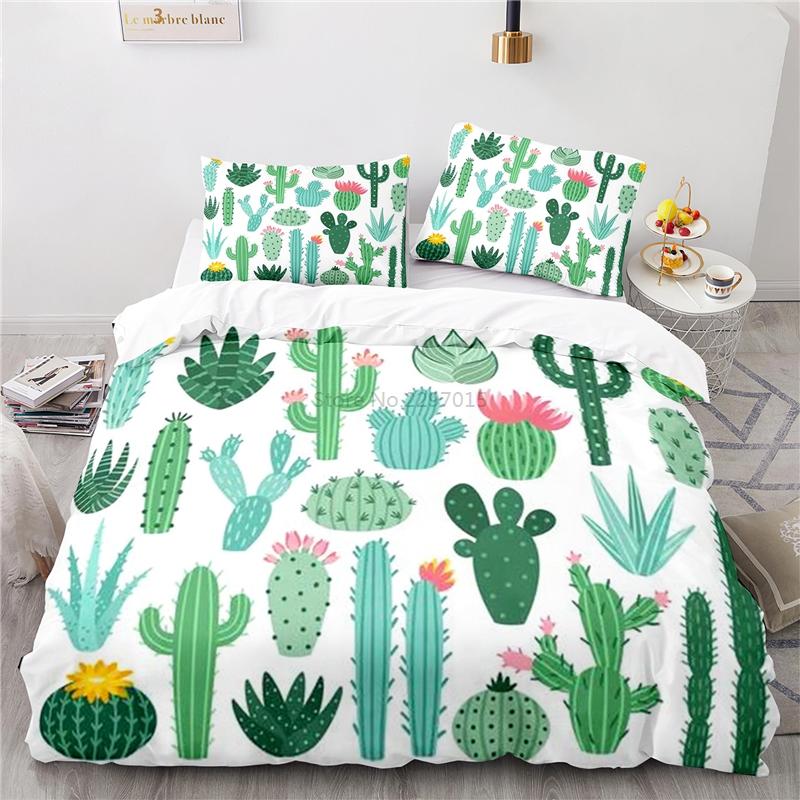 Desert Cactus Landscape Printed Bedding Set 3d Duvet Cover Sets Pillowcases Adult Children Twin Full Queen King Size Bedclothes