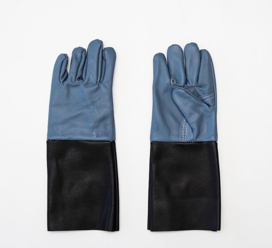 

Перчатки из коровьей кожи с защитой от ожогов, теплоизоляцией и износостойкостью, двухслойные, с полным давлением и полосой половинного давления, электрические, кожаные, для страхования труда 37 & XL & Dark Leather Neck Long