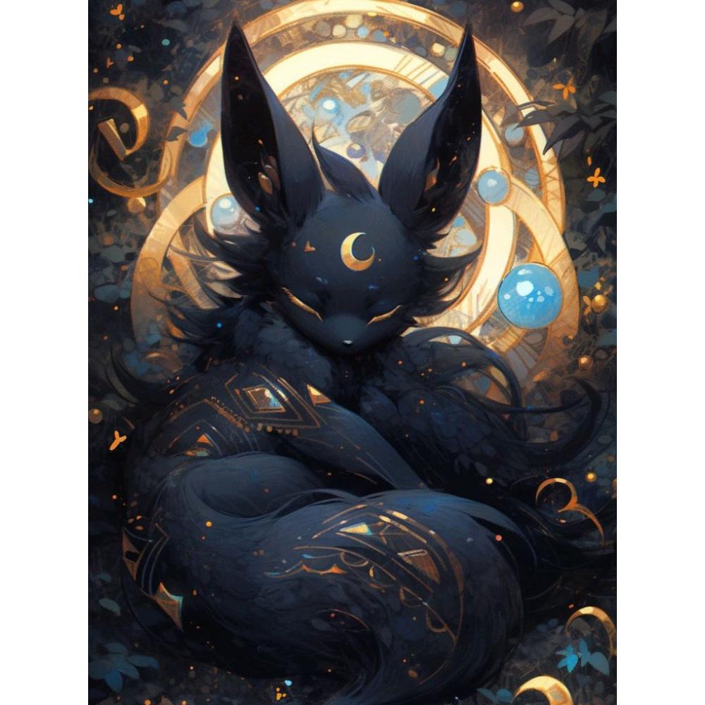 Japanisches Anime Diamant Malset Magischer ElfEevee Gestickter Diamant DIY Mosaik Heimdekoration Kindergeschenk