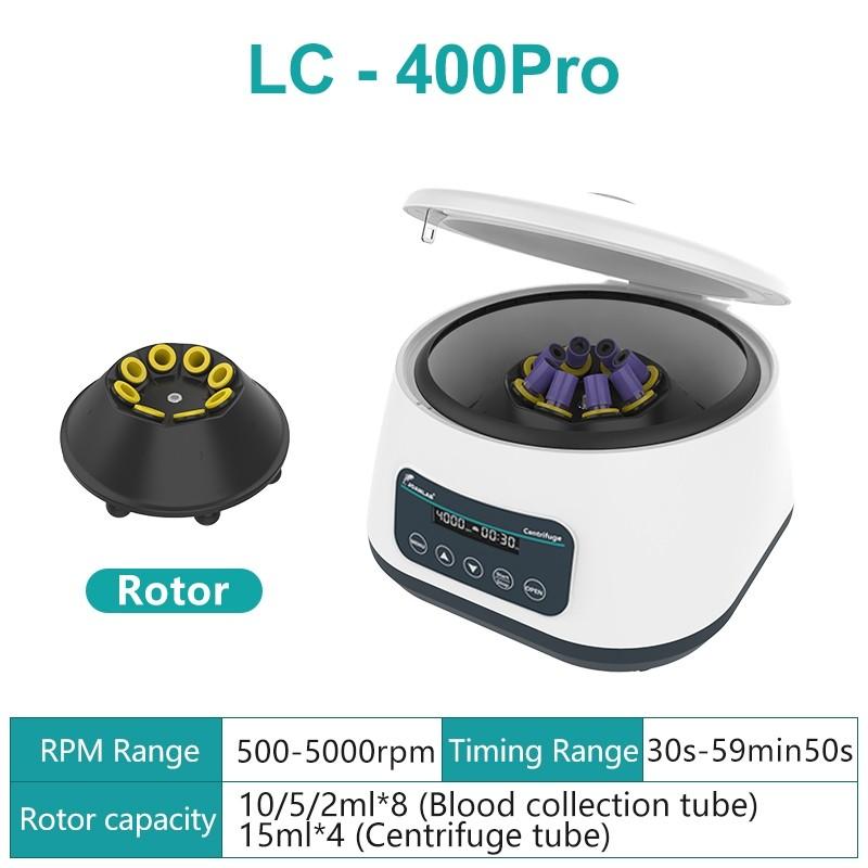 

500-4000/5000 об/мин Высокоточная плазменная центрифуга с цифровым дисплеем Лабораторная центрифуга PRP LC-400Pro