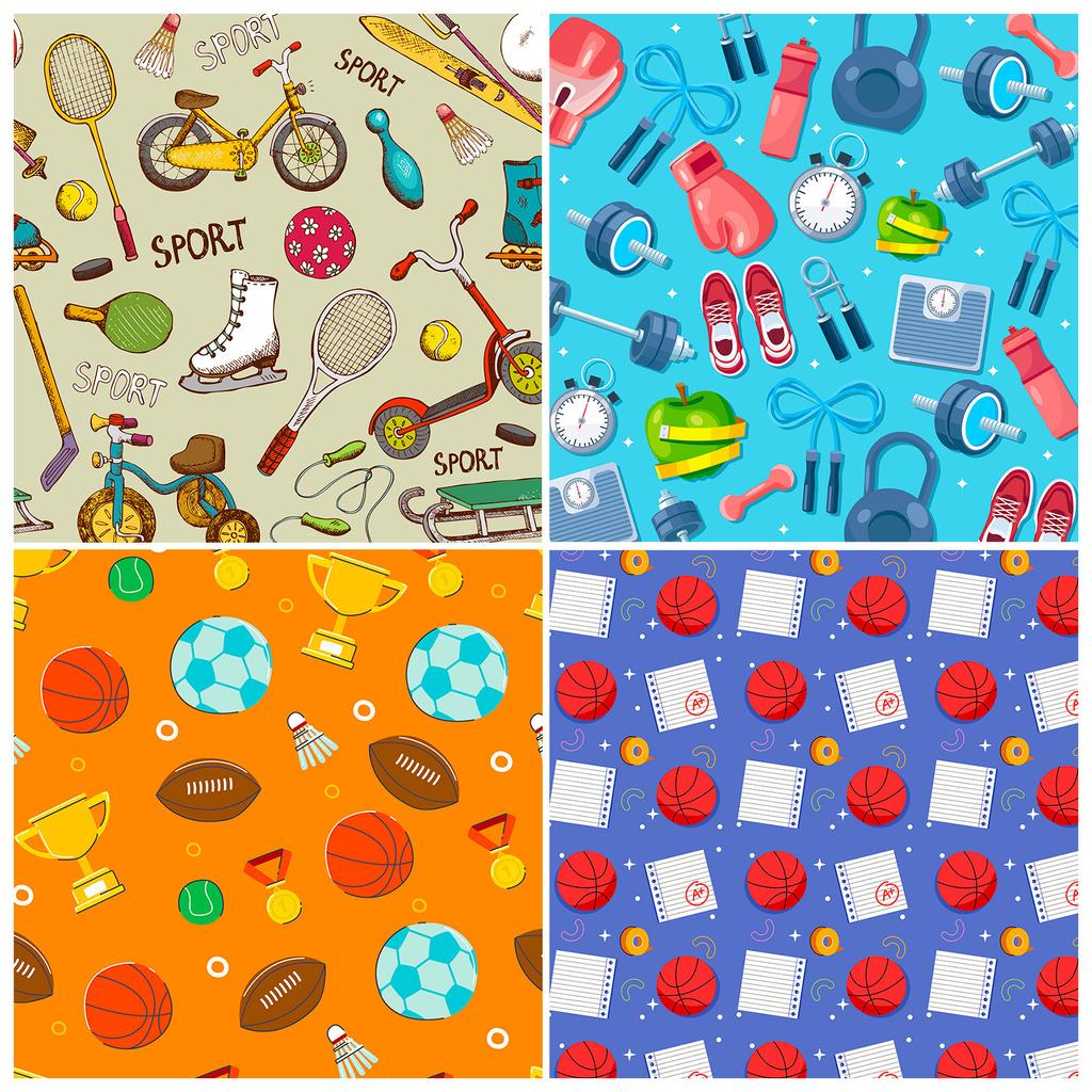 12 Sheets/Pack Sports Theme Background Decoration Non-Adhesive Backing Paper Hand Account Material Paper