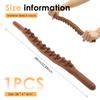 Wood Massage Roller Stick 31 Beads Handheld Lymphatic Drainage Tools Fascia Blaster Stomach Cellulite Massager for Neck Back Leg