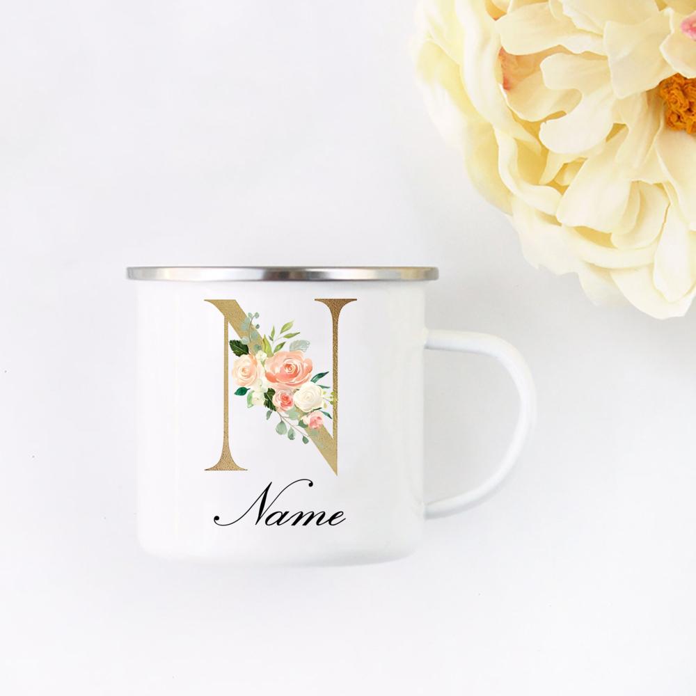Personalized Name Enamel Mug Wedding Bachelor Party Wine Cup Bridesmaid Bride Valentine's Day Christmas Gifts for Her