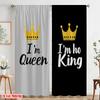 2pcs,2D plane printing Pattern Curtains King and Queen (38) Versatile Polyester (without rod) Decorations Inside Use for Study,