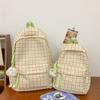 Schoolbag, College Student Backpack, High School Girl High School Girl, Stylish Korean Style Plaid Travel Backpack, Middle School Student Large 