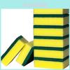 8pcs Versatile Kitchen Scrubber Yellow And Green Sponge For Efficient Cleaning