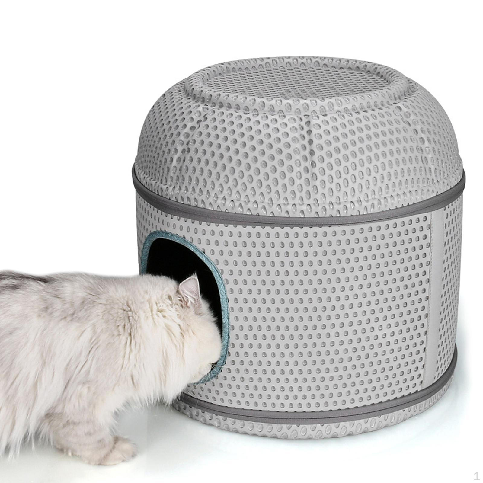 

Кошачья кровать для домашних кошек, укрытие, уют, кондоминиум, гнездо для домашних животных на все времена года серый