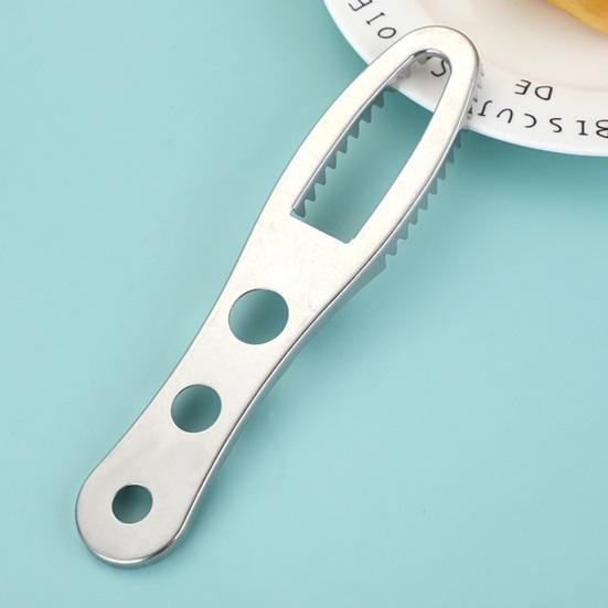 Stainless Steel Fish Scale Scraper with Splash Guard Ergonomic Handheld Descaler Tool