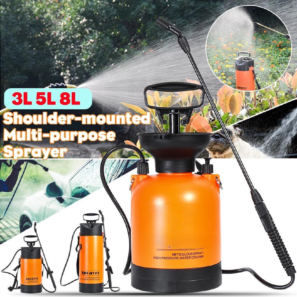 3L/ 5L /8L Agriculture & Garden Manual Pressure Sprayer Air Pressure Type with Shoulder Strap PP plastic 3L no instrument