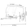 Carrello da Bicicletta per Carico, Copertura Impermeabile Rimovibile, Capacità 40 kg, Ruote da 16 Pollici Off-Road, Design Pieghevole per Campeggio e Shopping – Grigio/Nero