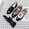 Fashion Office Patchwork Dress Shoes for Men Luxury Breathable Casual Leather Loafers Driving Moccasin Mens Business Three Color