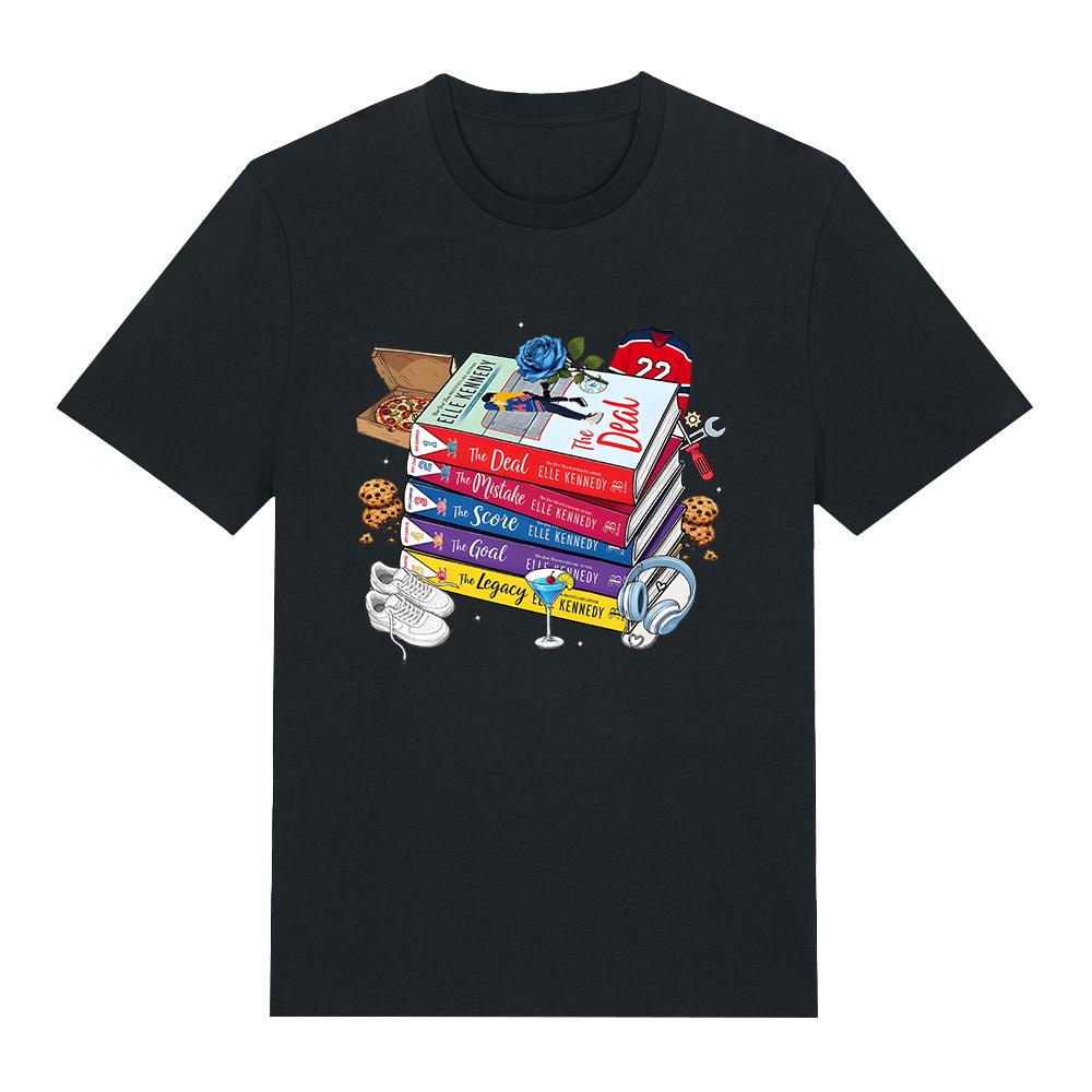 Off Campus Series Shirt Briar Hockey Short Sleeve Hockey Romance Bookish Tee Briar University Cotton Unisex Casual T Shirts Y2K XS чёрный