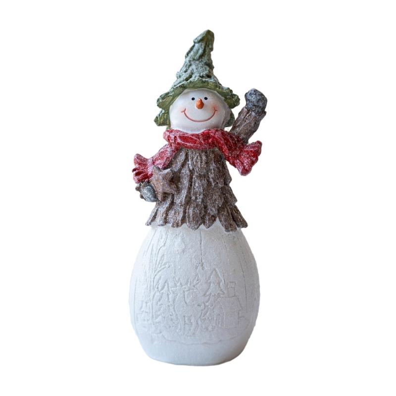 

Миниатюрная Праздничная Семья Снеговиков Фигурка Украшение Настольные Центральные Элементы Ремесло из Смолы Рождественский Праздничный Декор Акцент