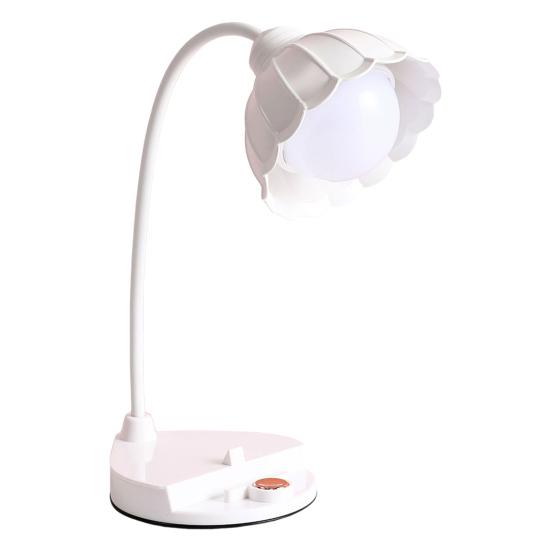 

Настольная лампа с вращающейся на 360 градусов трубкой, без мерцания, перезаряжаемая через USB, с регулировкой яркости, беспроводная белый
