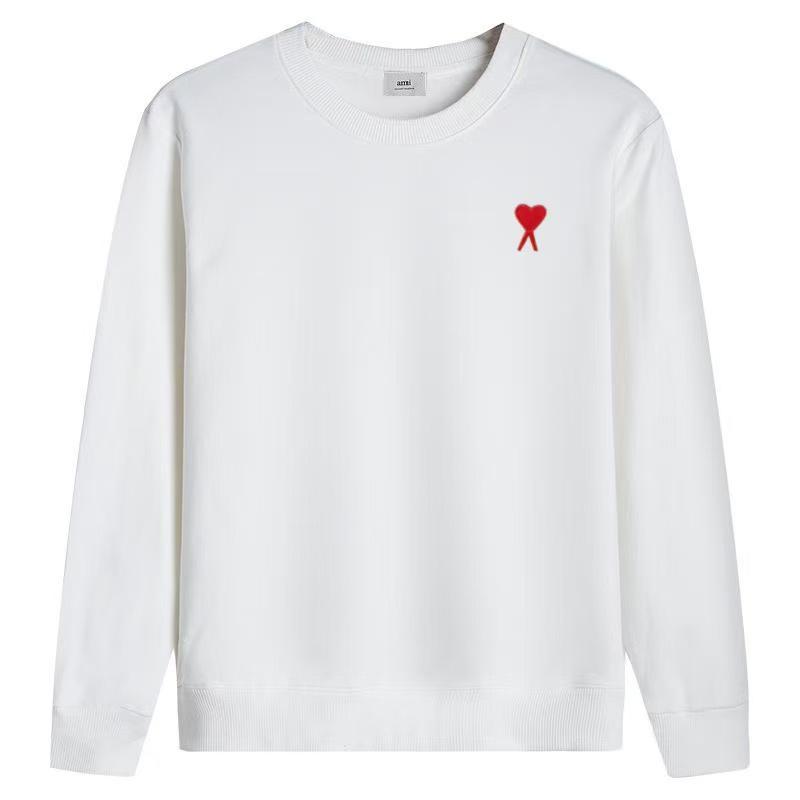 Kapuzenpullover mit besticktem Herz und Fleece-Futter: Herbst/Winter Lässige Sportbekleidung