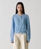 Knouun Nep Yarn Crewneck Cardigan (Sky Blue)