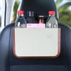 New Foldable Car Storage Organizer Waterproof Seat Back Hanging Trash With Small Table Convenient Auto Storage Bag