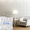 12pcs/20pcs 3D textured wall panels for indoor wall decoration,suitable for living room hall bedroom hotel office,30cmx30cm
