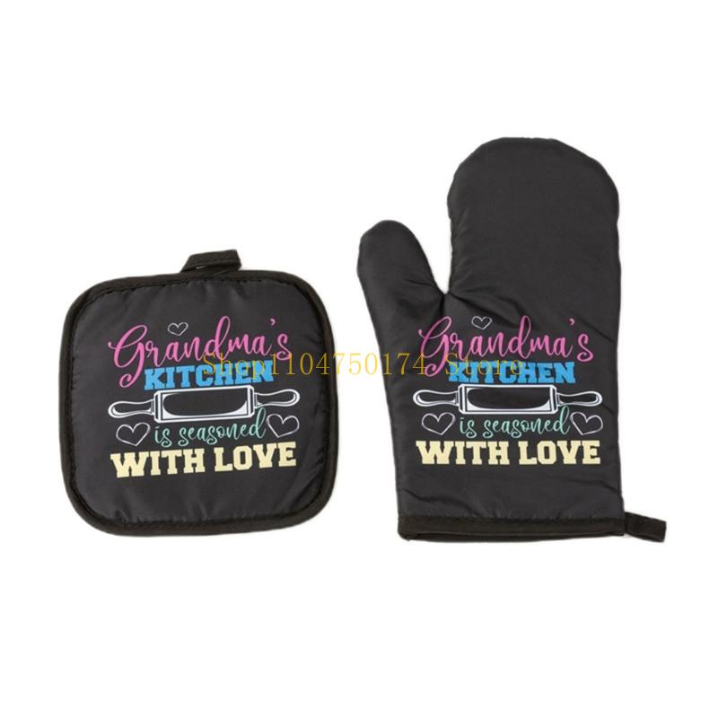 Kochhandschuhe Backhandschuhe Ofenhandschuhe mit Matte Kochen Mikrowellenhandschuhe Einfach zu bedienen Top-Angebot