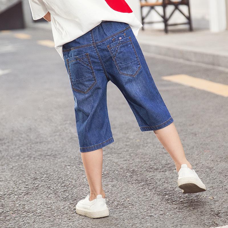 

2021 Boys Summer Thin Denim Shorts - Kids Clothing for All Ages 130cm темно-синього кольору