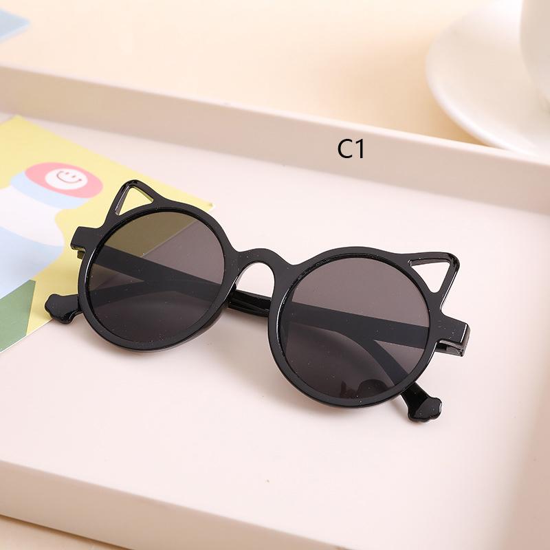 Cute Animal Girl Boy Cartoon Cat Ear Sunglasses Outdoor Sunscreen Children Cute Retro Sunglasses Classic Protective Kids