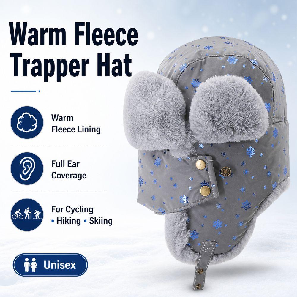 Faux Fur Lining Warm Trapper Hat With Facemask Bomber Hat New Earflap Hat Cycling