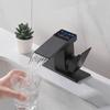 Bathroom Basin Faucet With Led Digital Display temperatureTaps Basin Deck Mounted Sink Waterfall Mixers