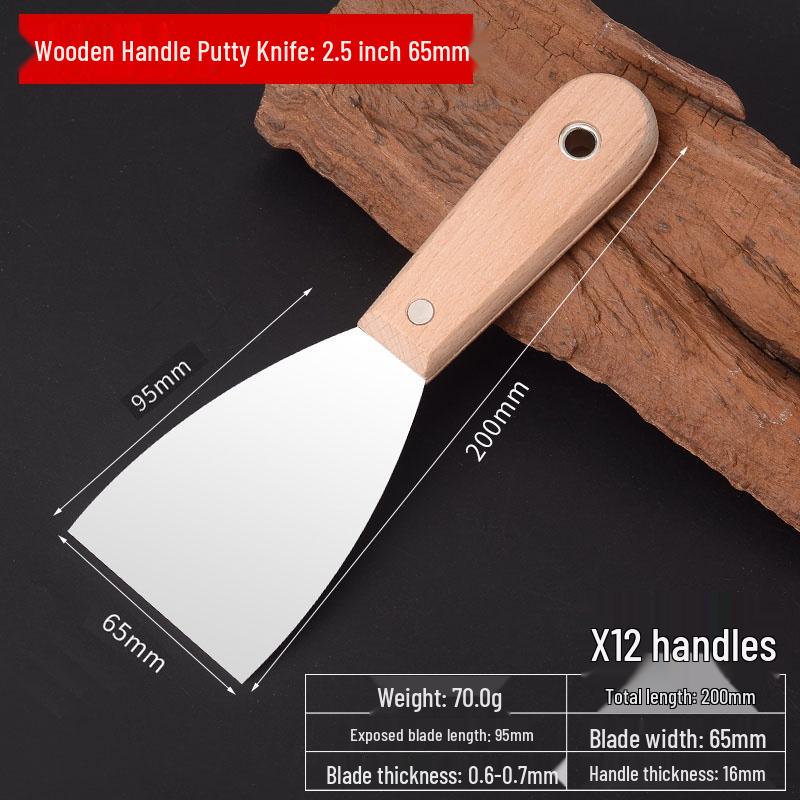 Stainless Steel Putty Knife Set: Scraper, Trowel, and Spatula for Painting and Wall Repair