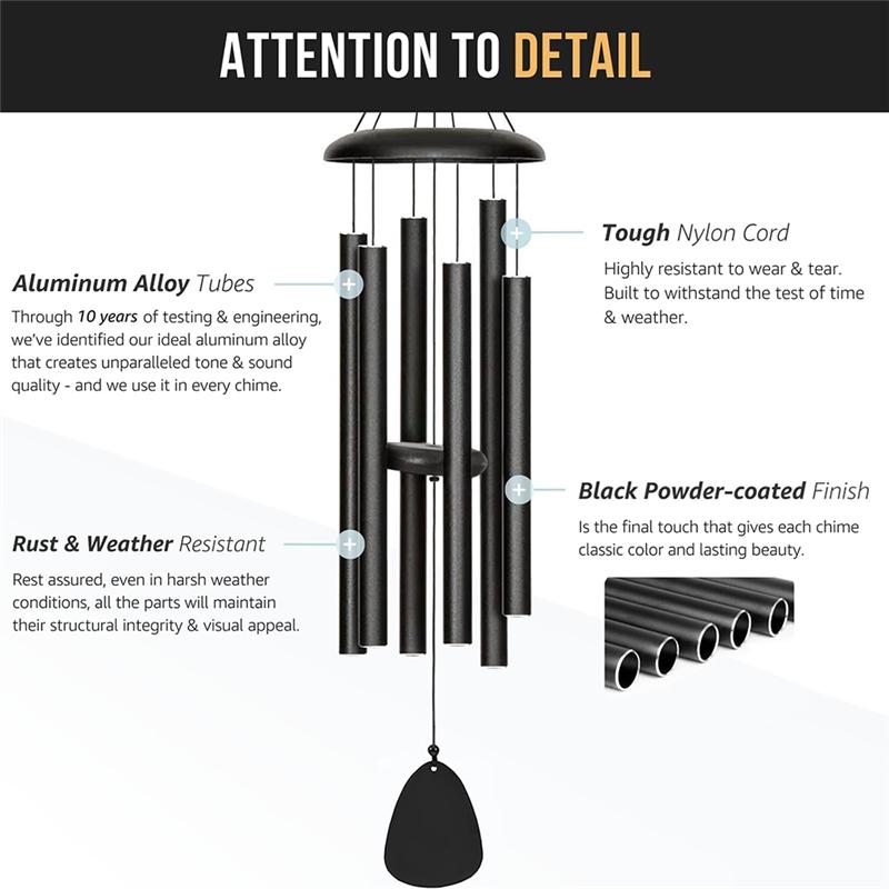 Wind Chimes For Outside 3 Replaceable Wind Catchers Wind Chime With Deep Tone,Large Windchime, Windchimes Outdoors