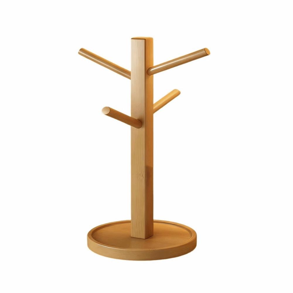 Dekorativer Kompakter Tassenständer Baumform Bambus Kaffeetassenhalter Becher Aufhängbare Display-Ständer Party