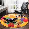 Customizable B-Bing Bunny Round Non-Slip Carpet - Ideal for Garden, Picnic, Office, Perfect for Decoration, Suitable For All Seasons