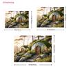 2D Fairytale Garden Backdrop 2D Enchanted Dome Glass House Wildflowers Photo Background for Photo Booth