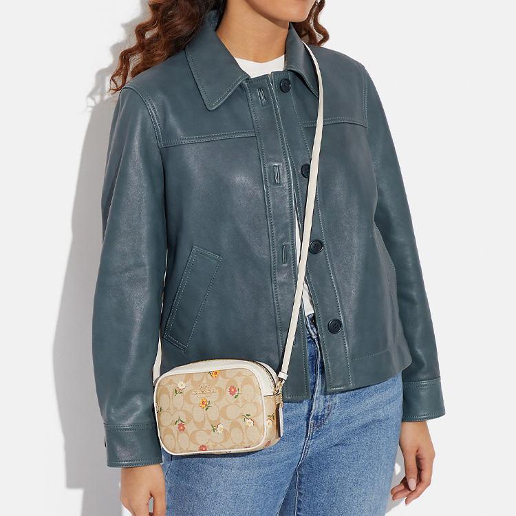 Coach Jamie 19 Classic Floral Print Coated Canvas And Leather Shoulder Bag Women Shoulder Bag Light-Khaki CH475-IMOT4