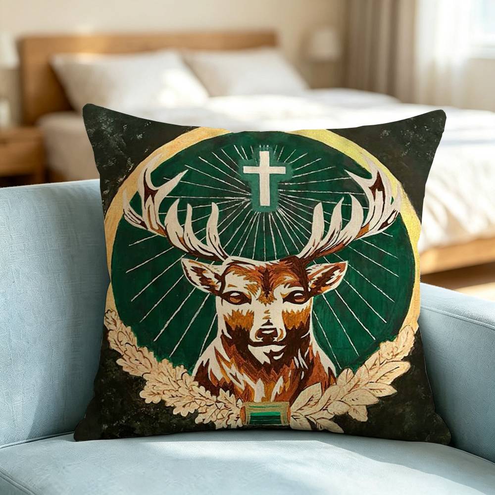 Jagermeister-R Logo-O Pillow Case Square Double-Sided Sofa Cushion Cover Bedroom Bedside Pillow Gift