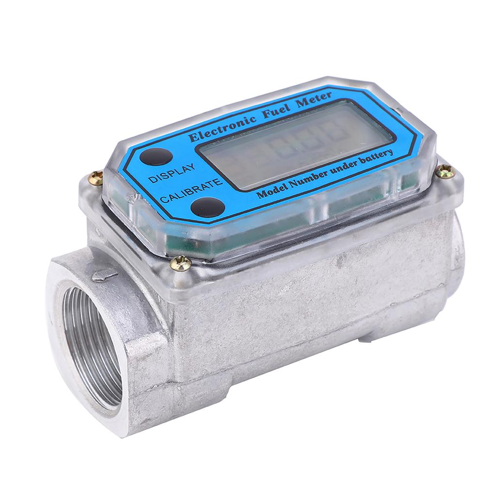 Mini Digital Turbine Flowmeter Diesel Fuel Flow Meter 10‑200L 1 NPT