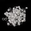 100Pcs Heart Metal Cuff Hair Extension Decorations Dreadlocks Beads Silver