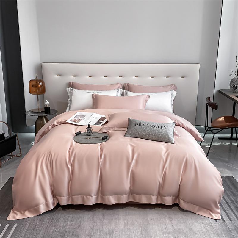 

Набор из четырех предметов Lenzing Tencel Cool, 100 нитей, мытые однотонные пододеяльники 200x230 bed sheets