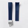 FKM Watch Band Fluoro Rubber Strap 18/19/20/21/22/24mm Quick Release Folding Clasp Cut To Size Replace Watch Bracelet for Men Women