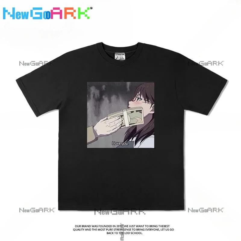 

European And American Fashion Print Short Sleeve Original Subu Style Hip Hop Loose Tshirt Couple 4XL