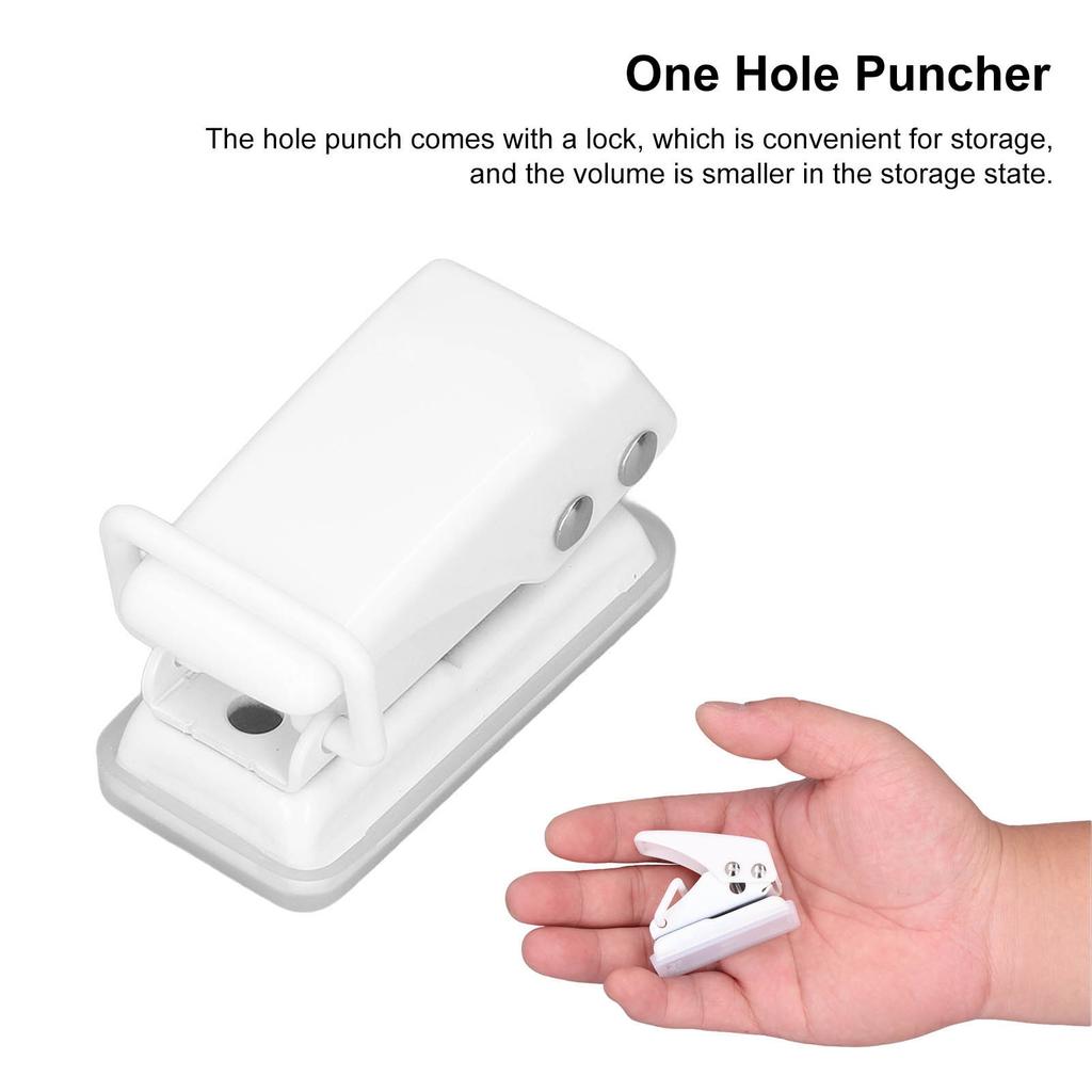 Perfurador de Furos Branco   Perfurador Manual de Furo Único Portátil para Scrapbooks Cartões de Papel Artesanato Papelaria