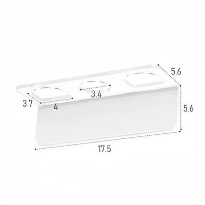 Acrylic Comb Holder Organizer Storage Shelf Clear Transparent Wall-Mounted Hair Brushes Rack Bathroom Accessories Home Shelves