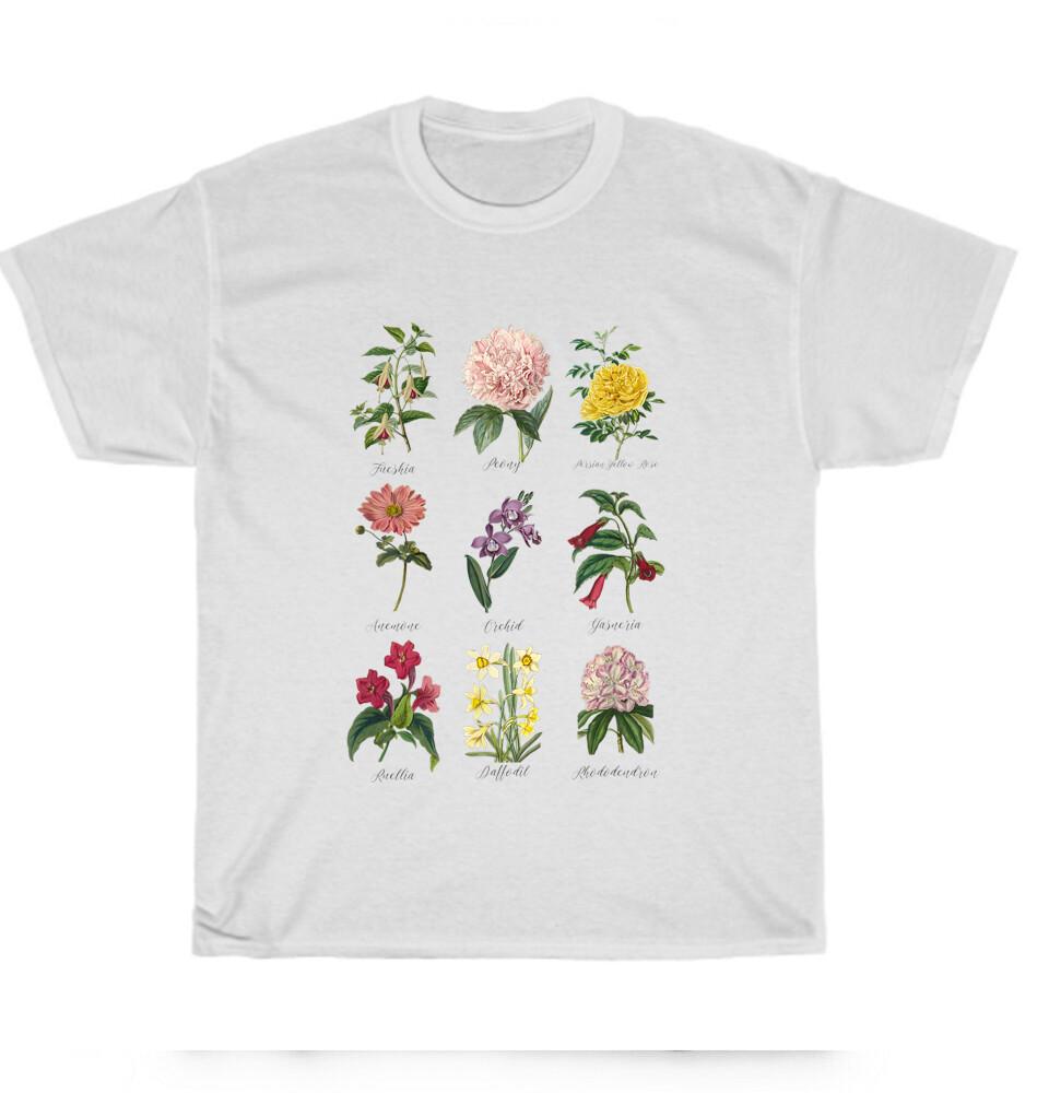 

Винтажная ботаническая цветочная диаграмма Натуралист Природа Растение Футболка Унисекс НОВАЯ 2XL