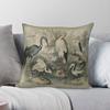 Vintage Cranes With Birds Square Pillowcase Polyester Linen Velvet Printed Zip Decorative Throw Pillow Case Home Cushion Cover