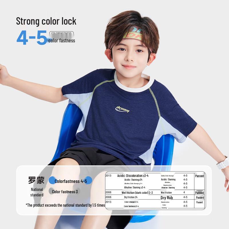 Luomeng Boys' Cool-Feel Quick-Dry UV Protection T-Shirt