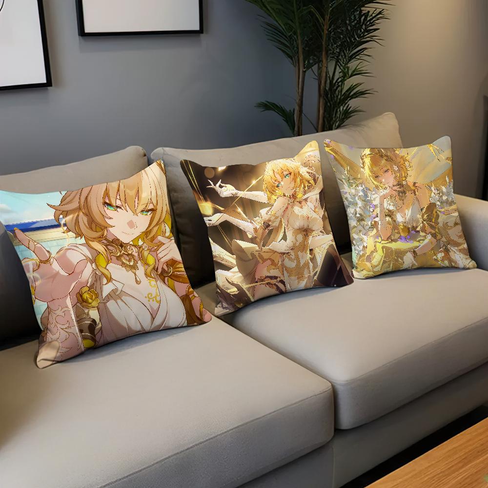 Spiel Honkai Star Rail Aglaea Ageullaia Kissenbezug weicher Kissenbezug für Sofa Wohnzimmer Homeoffice Deko Schutzhüllen